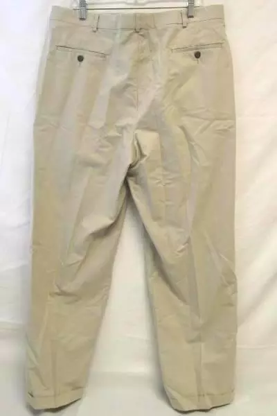 Slates Tan Men's Pleated Front Dress Pants Size W38/L32 100% Cotton
