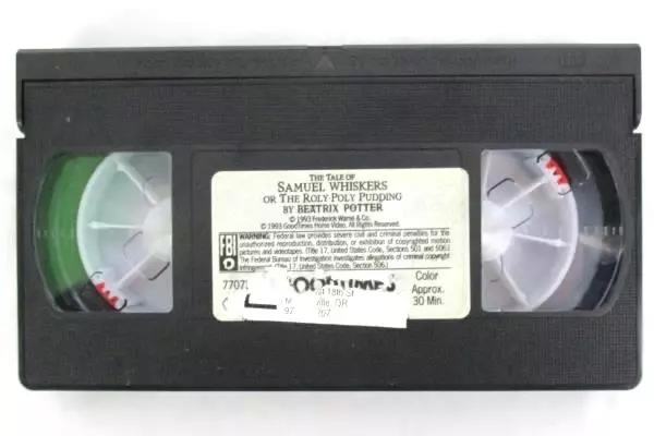 1993 Beatrix Potter VHS The Tale of Samuel Whiskers / The Poly-Poly Pudding
