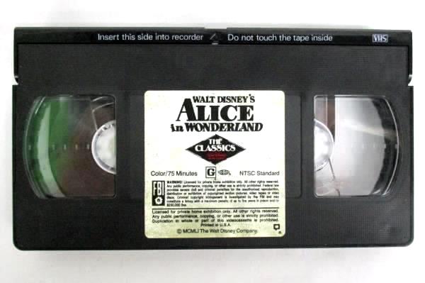 Vtg 1998 Disney Classic Alice In Wonderland Black Diamond Edition VHS Clam Shell