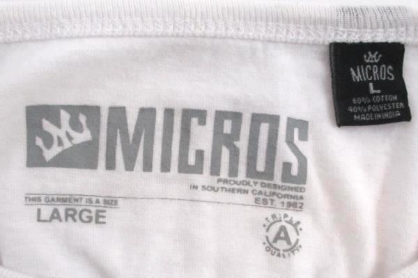 Micros Long Sleeve Striped Gray Red White Henley Shirt Men's Large