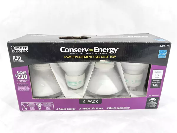 Feit R30 Reflector Conserv Energy 65W No440076 Replacement Light Bulbs 4 Pack