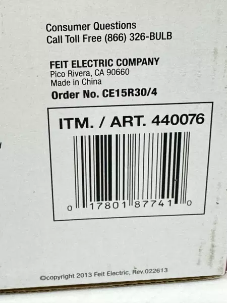 Feit R30 Reflector Conserv Energy 65W No440076 Replacement Light Bulbs 4 Pack