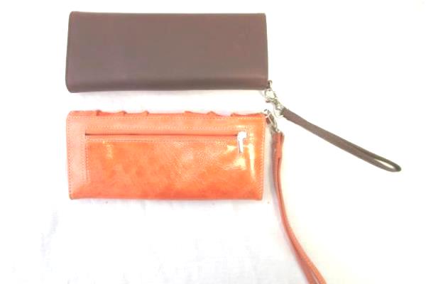 Lot of 2 Clutch Purses By Mo&Co & Unknown Brown Orange Rhinestones Silver