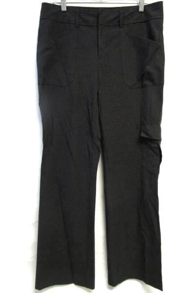 Old Navy Dark Grey Dress Pants Zipper Double Clasp Close w/ Pockets Women's Sz 8