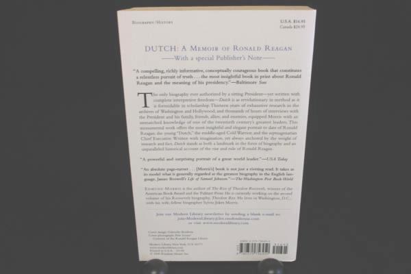 Dutch A Memoir of Ronald Reagan by Edmund Morris 1999 Paperback Modern Library