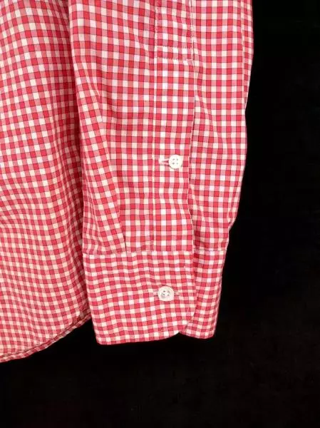 J Crew Thomas Mason Men's Size Small Slim Button Down Shirt Plaid Red White