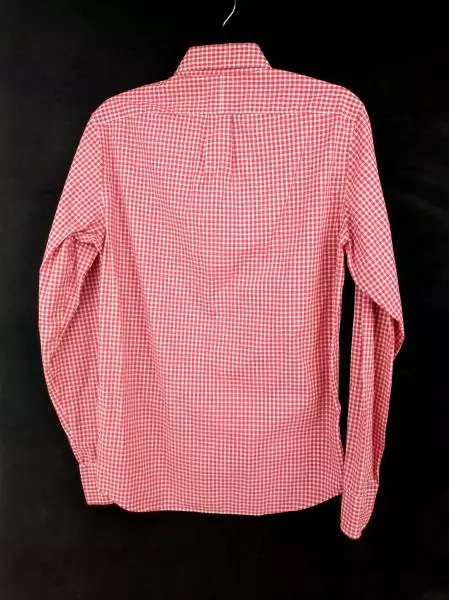 J Crew Thomas Mason Men's Size Small Slim Button Down Shirt Plaid Red White
