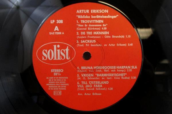 Lot of 2 Artur Erikson Vinyl LPs from 1967 & 1972 Solist LP302 LP308 12" 33 RPM