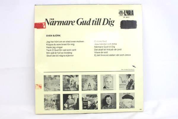 Sven Björk Närmare Gud Till Dig Vinyl LP Swedish Vocalist Lyra LP AH 3