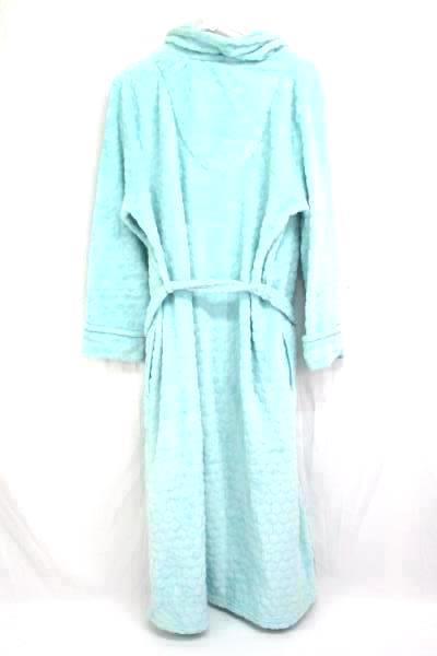 Sleep Chic Sleepwear Robe Mint Sculpted Plush Dots Wrap Belted Womens Small