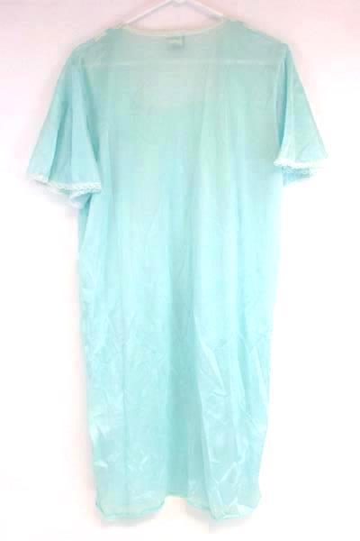 Haband's Moon Beams Robin Egg Blue Sleep Shirt Lightweight Nightgown Size Large