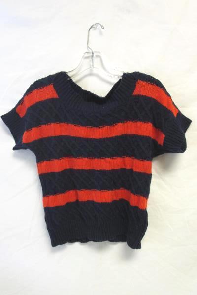 Lot of 2 Tops by Mossimo & Kenji Stripes Women's Size S Gray Dark Blue Striped