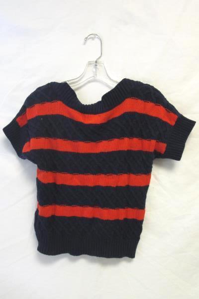 Lot of 2 Tops by Mossimo & Kenji Stripes Women's Size S Gray Dark Blue Striped