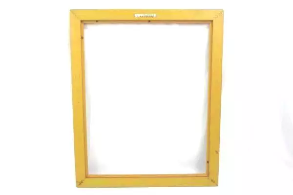 Gold & Slate Gray Wood Picture Frame 22.75" x 19" Rib Wave Engraved Design