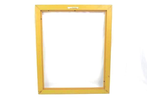 Gold & Slate Gray Wood Picture Frame 22.75" x 19" Rib Wave Engraved Design