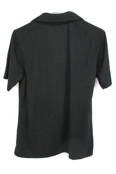 Edwards Garment Casual Short Sleeve Polyester Black Polo Shirt Womens M 5516-010