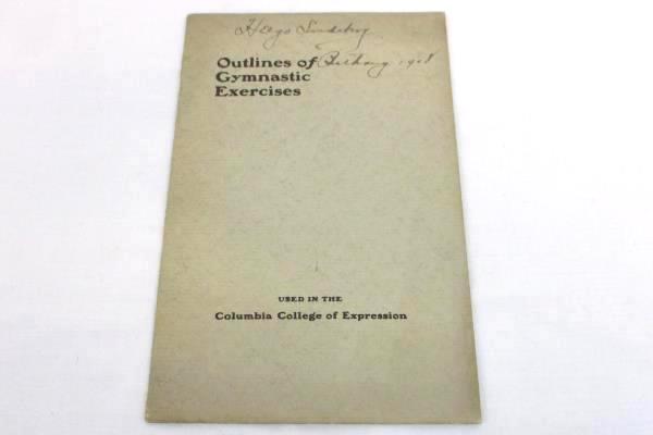 Circa 1908 Outline of Gymnastic Exercises Booklet Columbia College Expression
