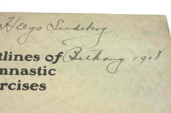 Circa 1908 Outline of Gymnastic Exercises Booklet Columbia College Expression