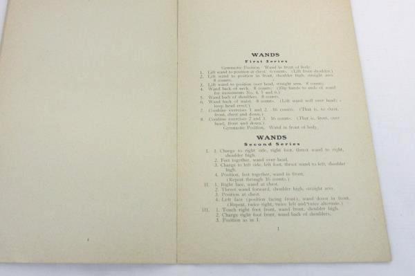 Circa 1908 Outline of Gymnastic Exercises Booklet Columbia College Expression