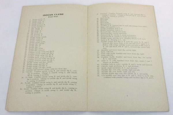 Circa 1908 Outline of Gymnastic Exercises Booklet Columbia College Expression