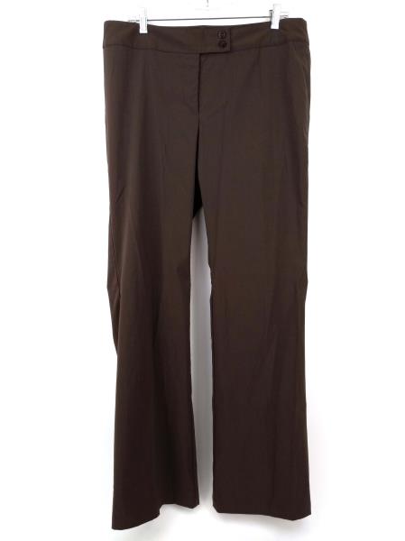 NOEL ASMAR Spa Uniform Bottoms Chocolate Brown Tailored Pant "NA020" NWT Size 14
