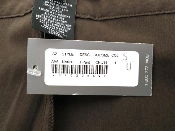 NOEL ASMAR Spa Uniform Bottoms Chocolate Brown Tailored Pant "NA020" NWT Size 14