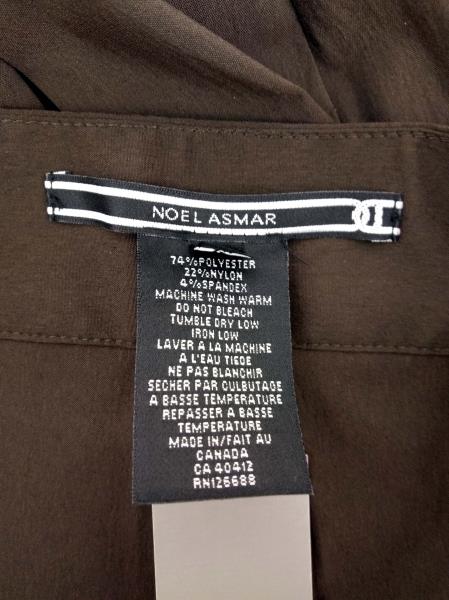 NOEL ASMAR Spa Uniform Bottoms Chocolate Brown Tailored Pant "NA020" NWT Size 16