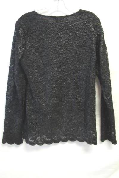 Notations Women's Top & Skirt Combo Black & Silver Size XL