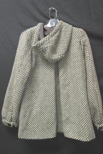 Mossimo Women's Brown & Ivory Coat 49% Wool Size S