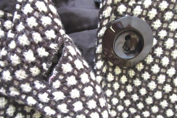 Mossimo Women's Brown & Ivory Coat 49% Wool Size S