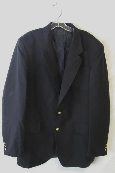 Alexander Shields Men's Black Two Button Blazer Size 44L
