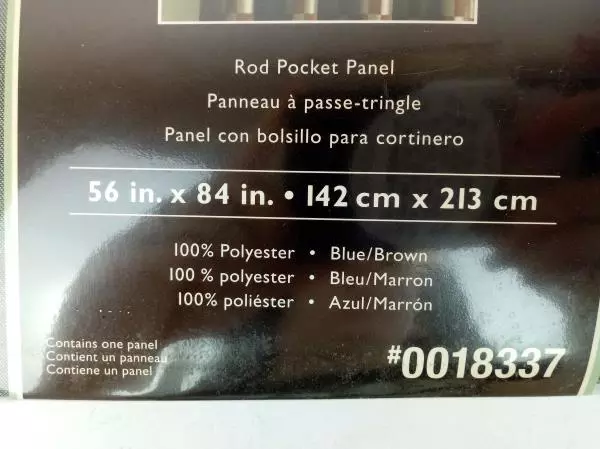 Set of 2 ALLEN + ROTH Curtain Panels ROSEWELL Rod Pocket Brown Check 56 X 84 NEW