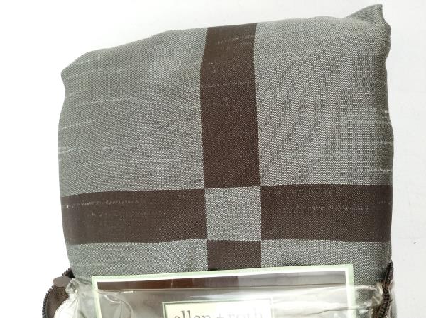 Set of 2 ALLEN + ROTH Curtain Panels ROSEWELL Rod Pocket Brown Check 56 X 84 NEW