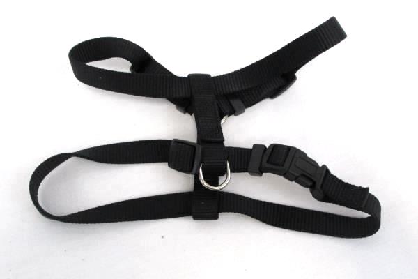 Lot of 2 Nylon Muzzle & Dog Harness Black Basic Fits Small to Medium Dogs