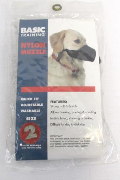 Lot of 2 Nylon Muzzle & Dog Harness Black Basic Fits Small to Medium Dogs
