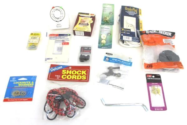 Mixed Lot DIY Tools Hardware Extension Cord Hangers Timer Sander Light Cord