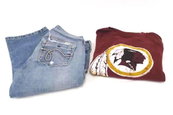 Girls Small Outfit Team Long Sleeve Thermal Indians Size 3 Anchor Blue Jeans