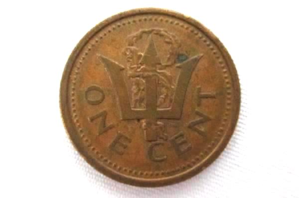 Two Barbados One Cent Coins 1987 1999 Collectible Currency