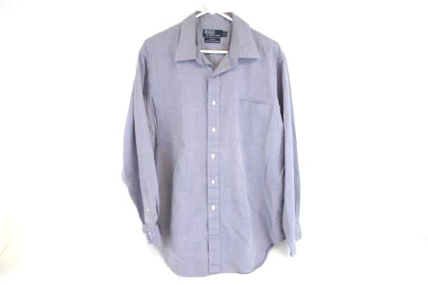 Polo By Ralph Lauren Blue Long Sleeve Button Up Shirt 100% Cotton Mens 17 34/35
