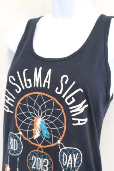 Sorority Tank Top Phi Sigma Sigma Bid Day 2013 Dream Catcher Shirt Women's S