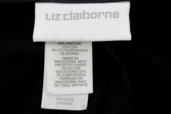 Liz Claiborne Women's Anissa Black Straight Leg Mid/High Rise Slacks Pants Sz 4