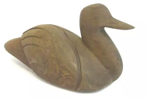 Set of 2 Hand Carved Wooden Duck Decoy Folk Art Figurines Made in Mexico 
