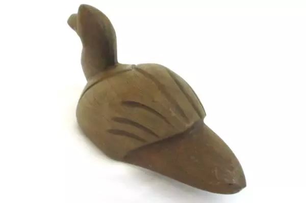 Set of 2 Hand Carved Wooden Duck Decoy Folk Art Figurines Made in Mexico 