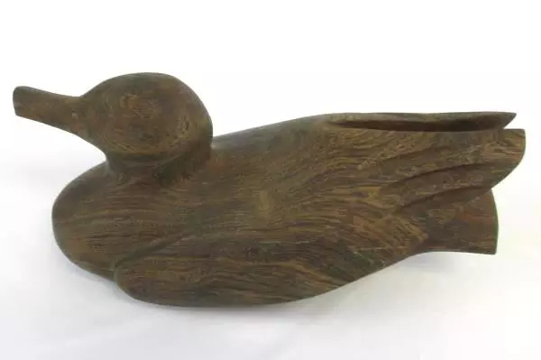 Set of 2 Hand Carved Wooden Duck Decoy Folk Art Figurines Made in Mexico 