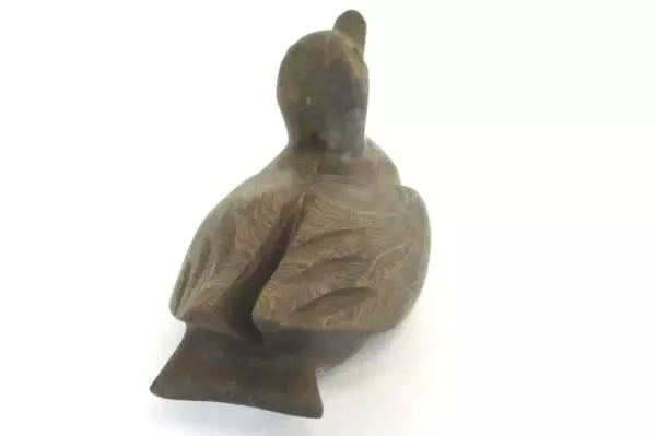 Set of 2 Hand Carved Wooden Duck Decoy Folk Art Figurines Made in Mexico 