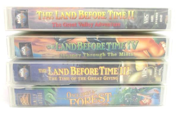 Lot of 13 Children Family VHS Tapes Jumanji Pooh Land Panda George Jungle