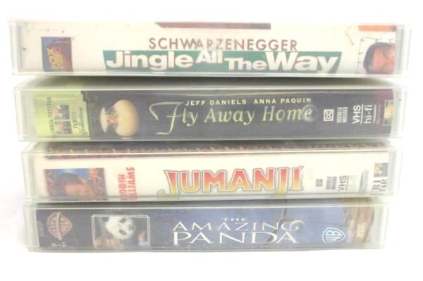 Lot of 13 Children Family VHS Tapes Jumanji Pooh Land Panda George Jungle
