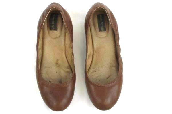 ADAM TUCKER Ritz Women's Brown Leather Low Wedges Sz 8M w/ Original Box