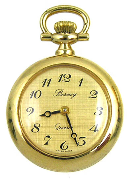 BERNEY Swiss PENDANT WATCH Gold Overlay US DIME