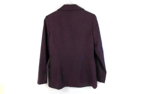 Vintage JG Hook Women's Lined Blazer Jacket Purple 100% Wool 2 Pocket Size 6